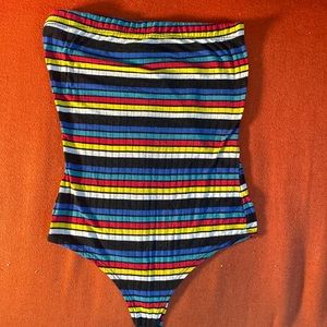 Stripped colorful bodysuit